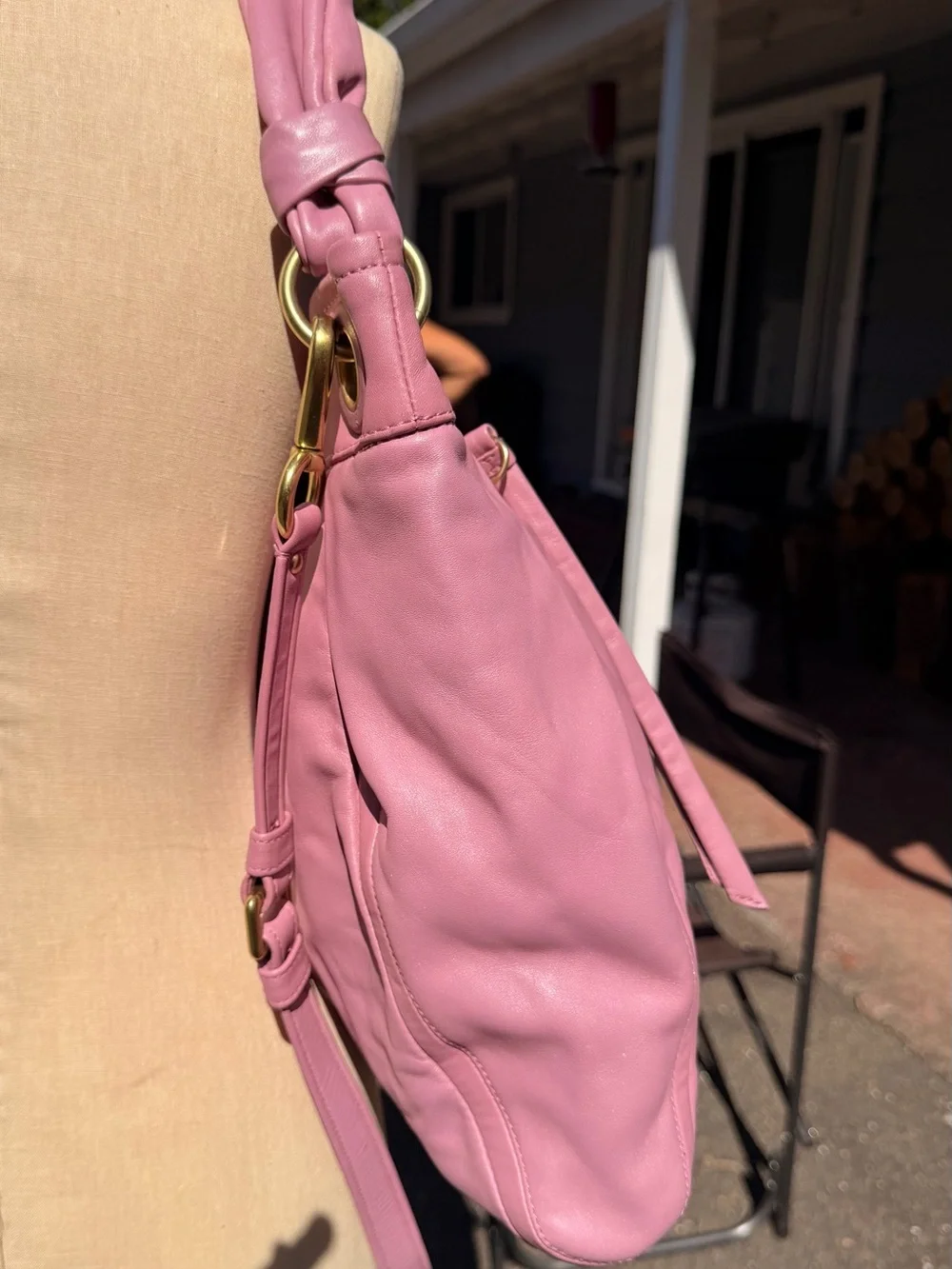 Coach Pink Leather Gathered Tote 🩷✨💛